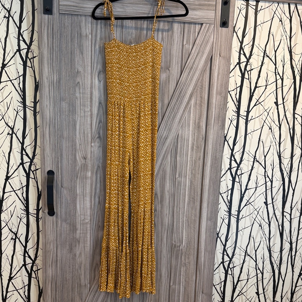 Yellow Patterned Jumpsuit